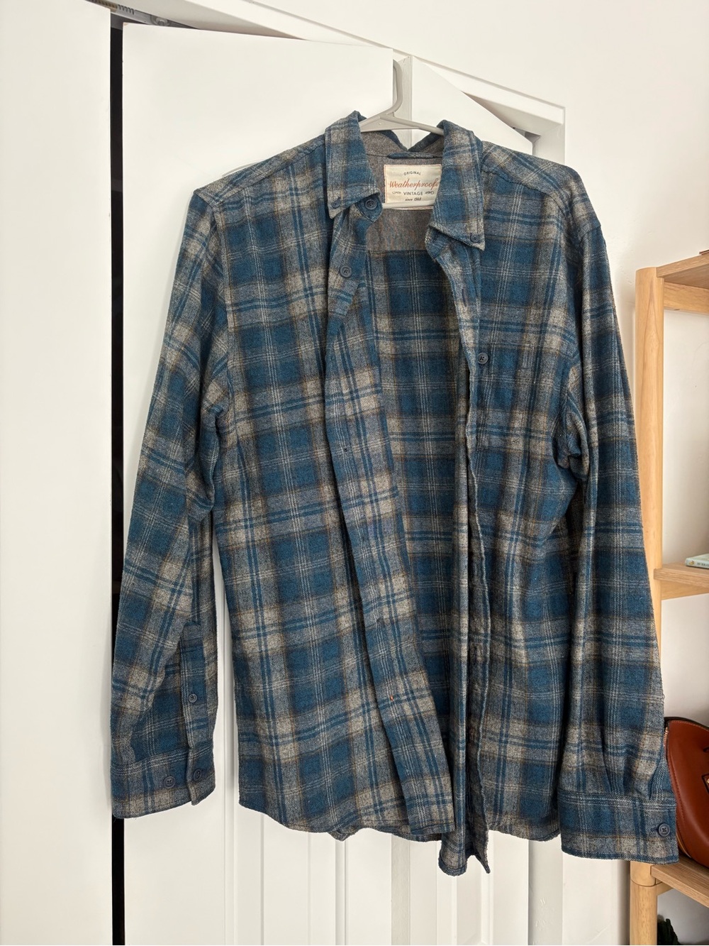 Blue Plaid Men's Flannel Jacket